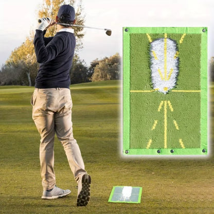 Portable Golf Swing Training Mat with Ball Trace & Path Detection