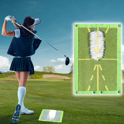 Portable Golf Swing Training Mat with Ball Trace & Path Detection