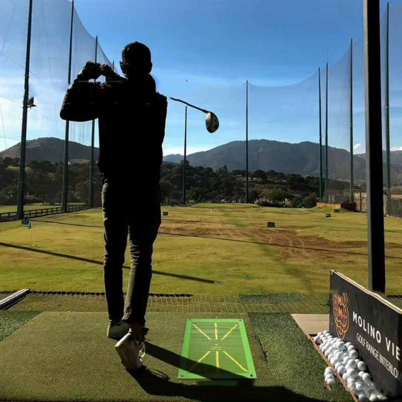Portable Golf Swing Training Mat with Ball Trace & Path Detection